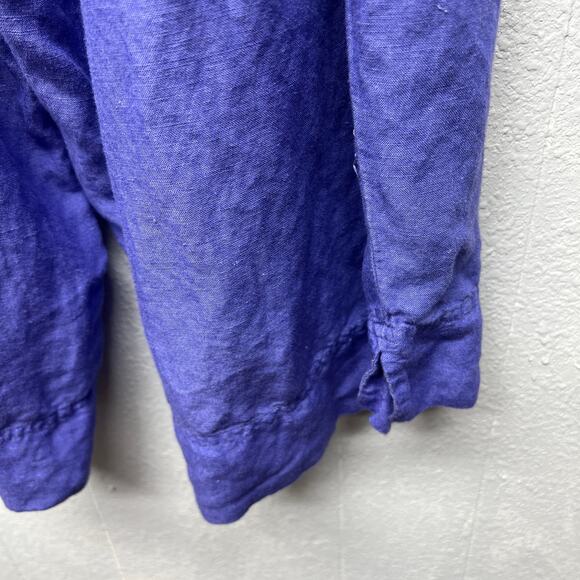 Avenue Linen Blend Cropped High Rise Langelook Beach Womens Pull On Pants 26/28 - Picture 10 of 14